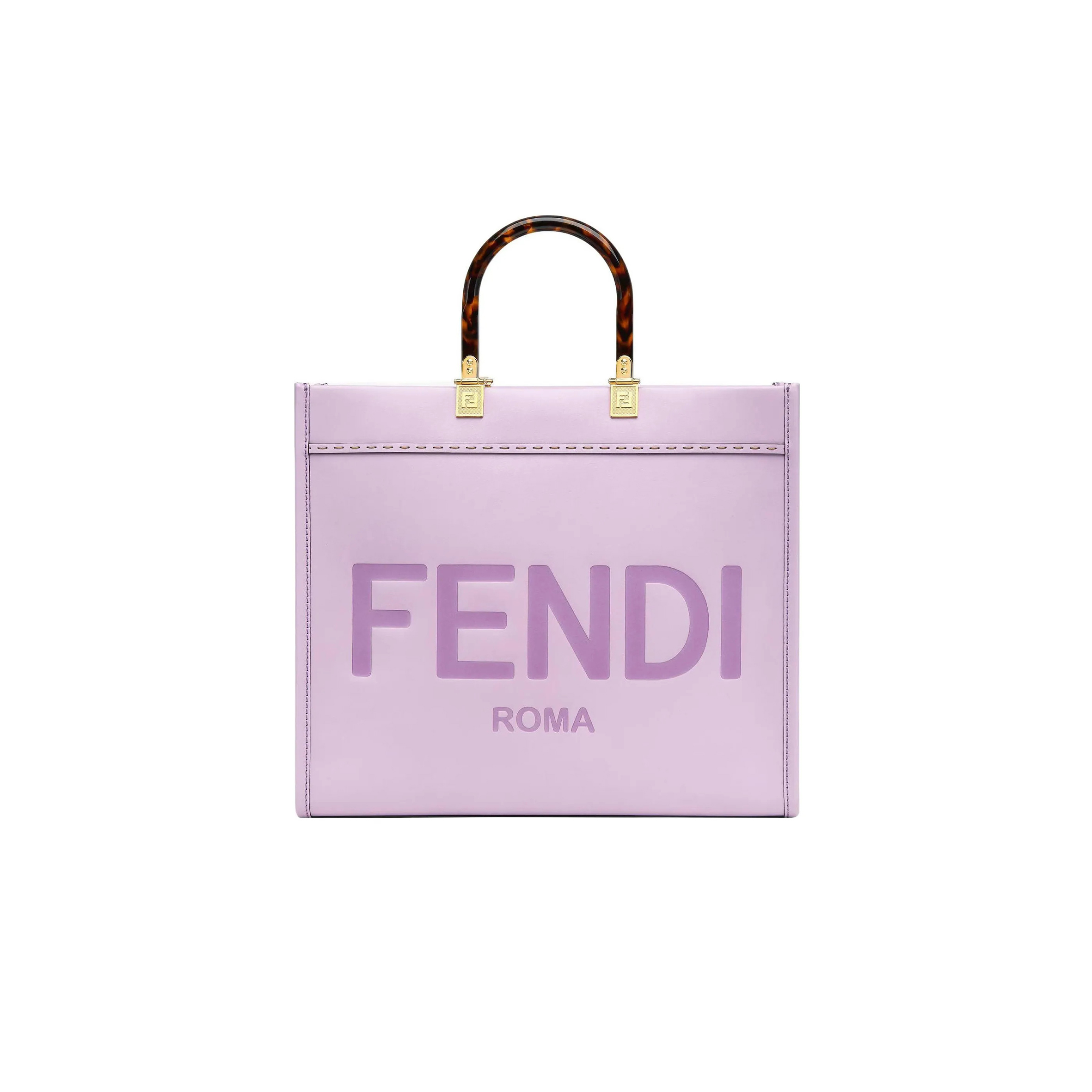FENDI SUNSHINE MEDIUM LEATHER TOTE IN PURPLE 8BH386ABVLF1HOV (35*31*17cm)